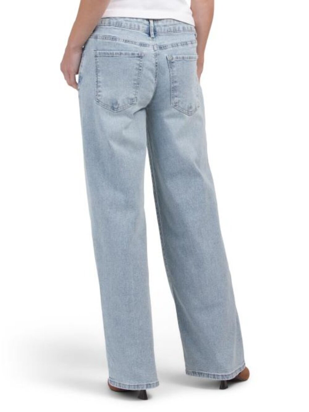 D. JEANS NEW YORK Mid Rise Wide Leg Jeans With Curved Coin Pocket - Picture 2 of 3